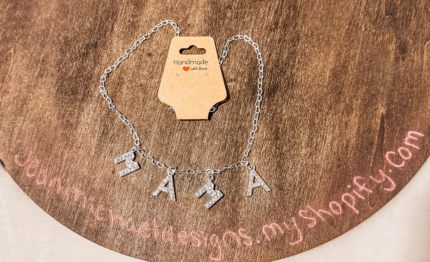 Custom Rhinestone name necklace