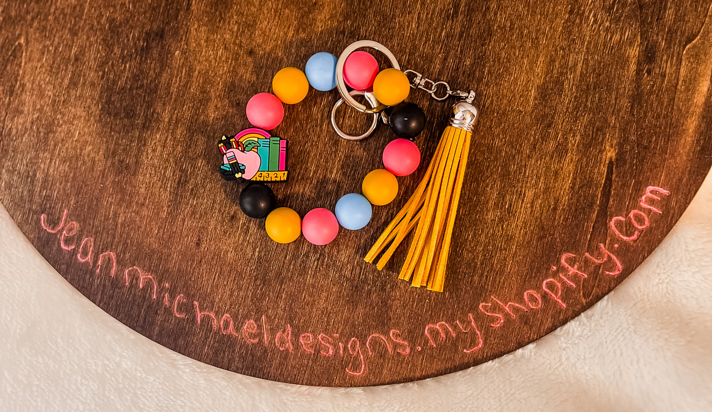 Silicone wristlet keychain, custom