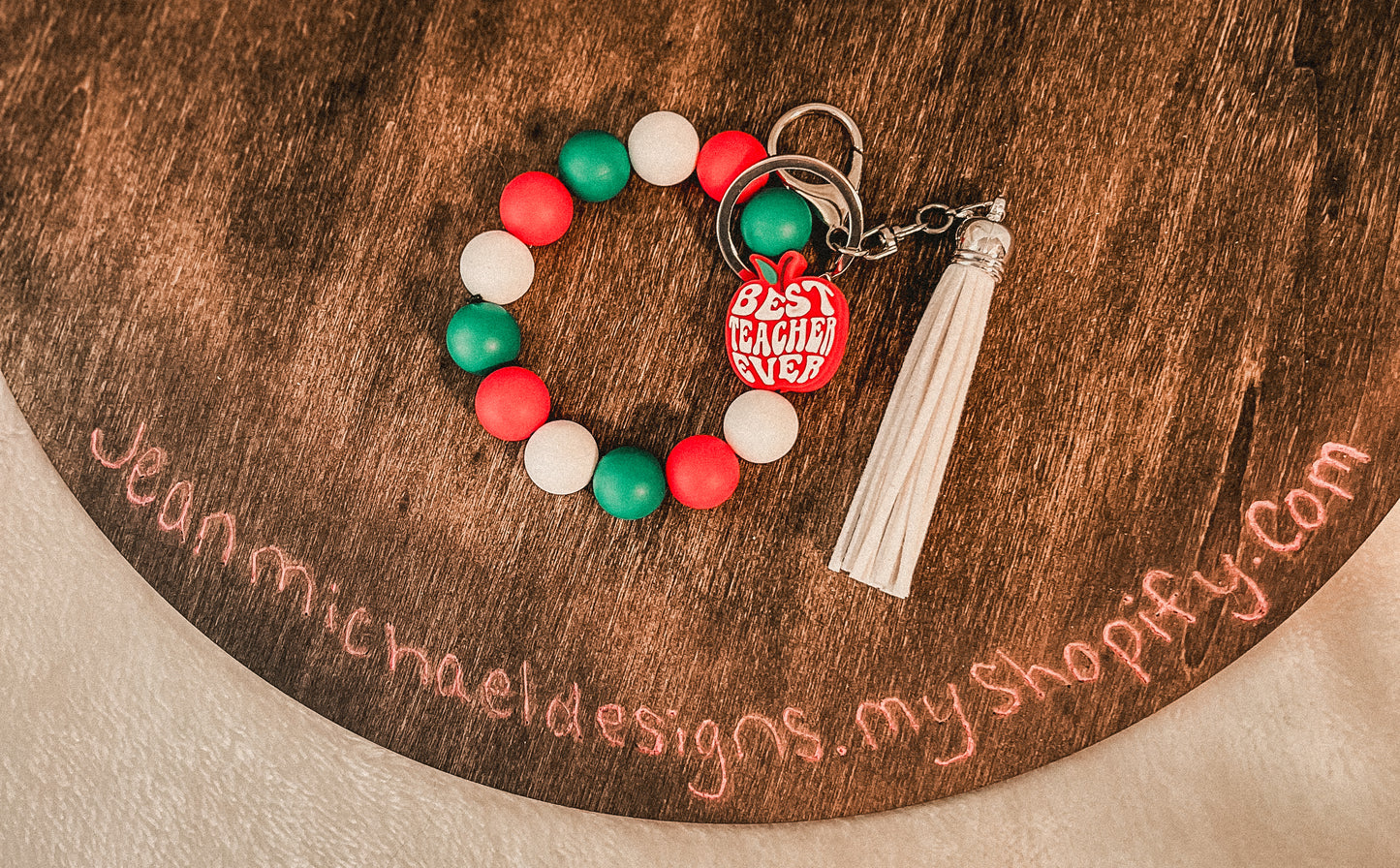Silicone wristlet keychain, custom