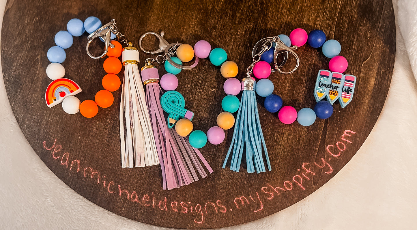 Silicone wristlet keychain, custom