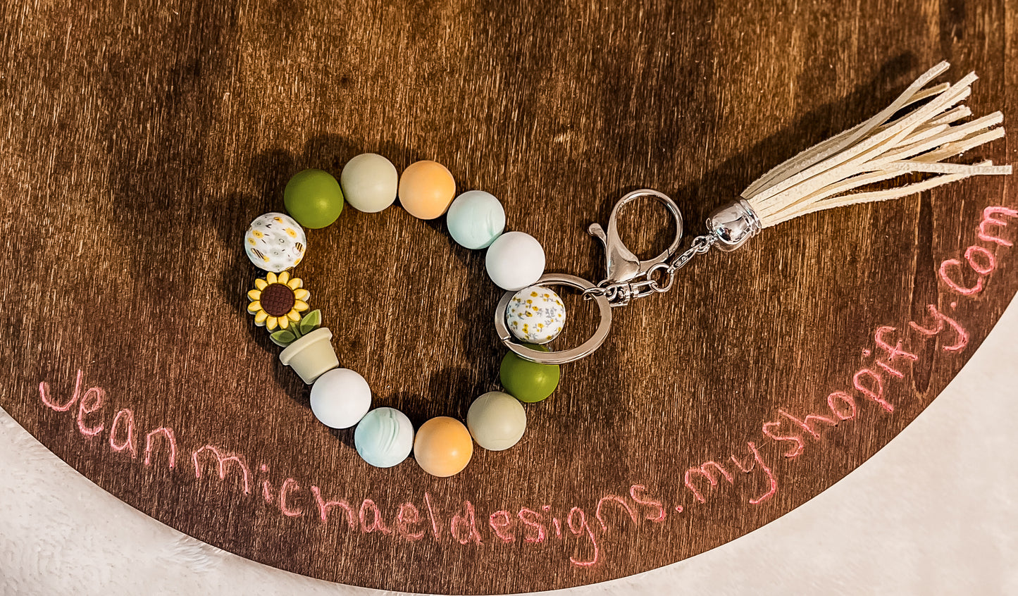 Silicone wristlet keychain, custom